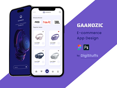 E-commerce App Design (GAANOZIC) app design branding content creator design designer dribble figma figma design graphic design illustration insta mockup product design ui ui design uiux user experience user interaction web design