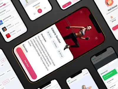 Misfit - Female Fitness App- Take A Challenge android app fitness gym ios product design ui ux