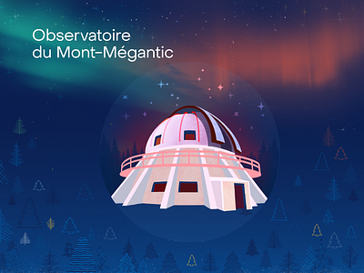 Observatoire du Mont-Mégantic adobe fresco branding graphic design illustration