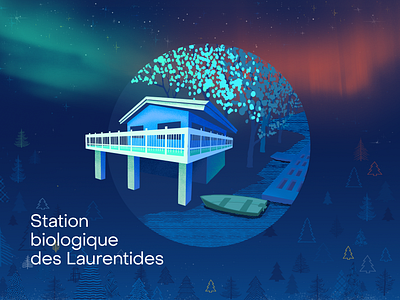 Station biologique des Laurentides. adobe fresco branding graphic design illustration