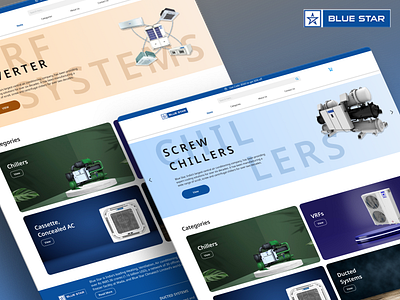 Blue Star air conditioners bluestar categories design ecommerce intuitive revamp ui uiux ux