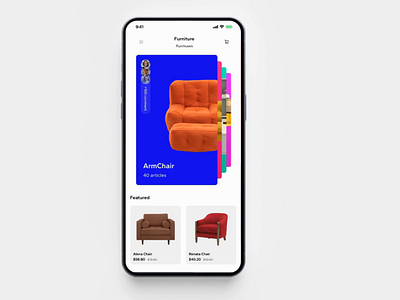 Furniture graphic design ui