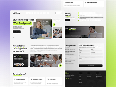 Recruitment Landing cleandesign creativeagency figmadesign job landing landingpagedesign minimalistdesign modernui recruitment recruitmentlanding webdesign