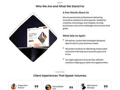 Business Solutions Landing Page business landing page design figma landing page ui uiux web design