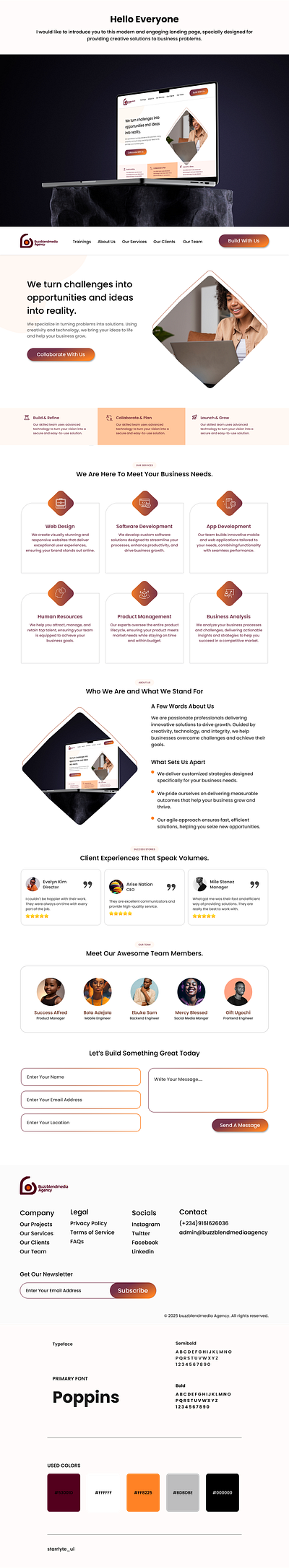 Business Solutions Landing Page business landing page design figma landing page ui uiux web design