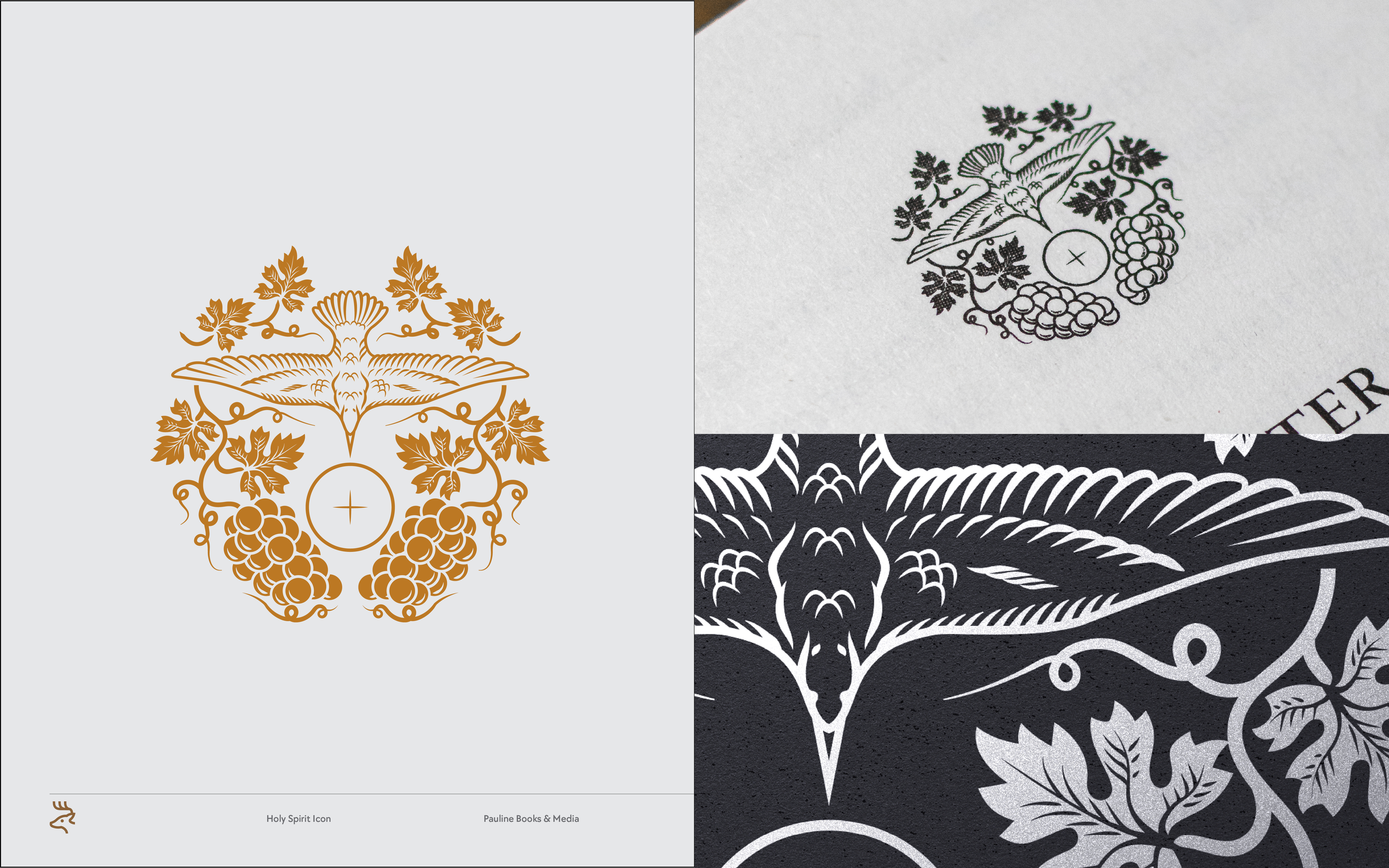 Holy Spirit Icon bookdesign branding digital engraving graphic design illustration illustrator line art logo