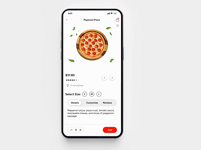 Pizza graphic design ui