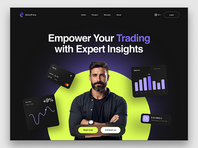 MarketPulse: Empowering Traders with Precision design graphic design illustration landing page ui user experience user interaction ux