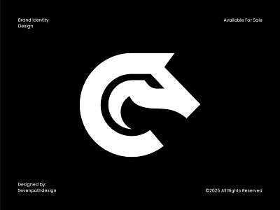 Minimalist C Horse Logo animal logo business logo c c initial c logo c monogram graphic design horse horse head horse logo letter c logo sport stallion unicorn