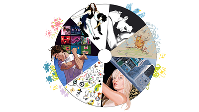 Staff picks: Songs to celebrate springtime album arts college design digital paint emory wheel graphic design illustration newspaper paint sketch student