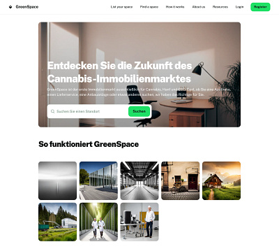 GreenSpace: Shaping the Future of Cannabis Real Estate design illustration landing page ui user experience user interaction ux