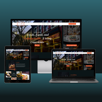 Savor Diners diners landing page design figma design figma ui and ux restaurant website design ui and ux implementation ux design website revamp