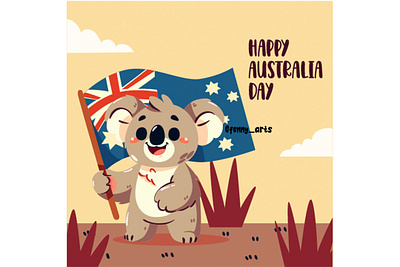 Australia Day Concept Illustration animal australia australian cartoon celebrate celebration character culture day event festive flag greeting happy holiday koala national nature pride wildlife