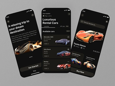 Car App Design car app design clean dashboard design landing page ui ux webdesign