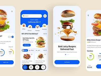 Food delivery mobile app app design clean delivery app design food food app food delivery mobile mobile app mobile app design mobile design restaurant ui ui design uiux ux