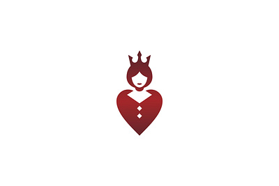 Queen Heart Logo abstract abstrak logo beautiful design design logo elegant heart logo lady logo logo company logo modern love logo luxury minimalist logo queen logo simple logo unique logo woman