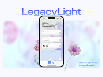 LegacyLight - End of Life Planning App appdesign productdesign ui uidesign webdeisgn