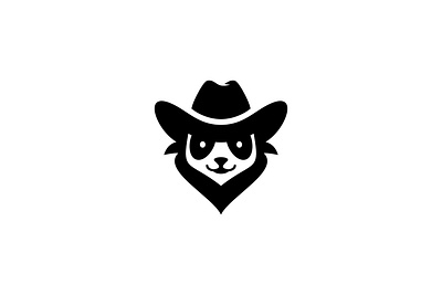 Cowboy Panda Logo abstract abstrak logo cowboy logo design design logo funny illustration logo logo company logo modern mascot logo minimalist logo panda logo unique logo