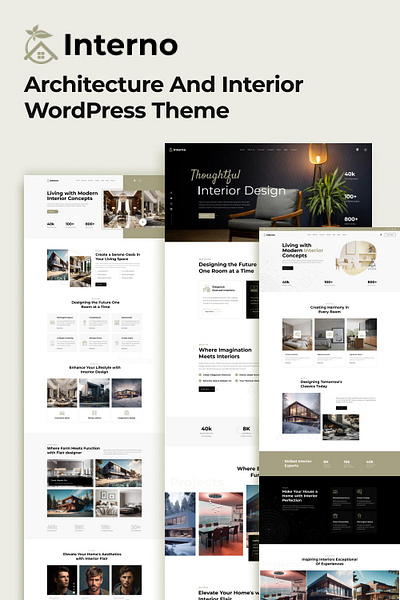 Architecture And Interior WordPress Theme architecture architecture design architecture protfolio branding design elementor exterior design intereor design modern protfolio property react js technology company web development wordpress theme