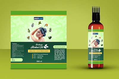 Label Design for Haircare Oil 3d branding graphic design labeldesign logo