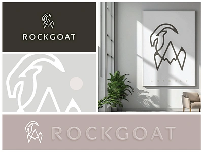 visual identity :: rock goat animal branding brandmark goat graphic design identity illustration lettering line art lineart logo logo design logodesign logos mountain nature outdoors primitive simple