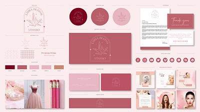 Feminine or Boho Logo Branding kit ads design banner ads boho logo boho logo branding branding branding design branding kit branding kit design design feminine branding feminine logo design graphic design kit design logo ui