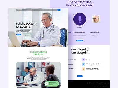 Web Redesign Concept for MediQo ai clinic design doctor health hospital landing page medical modern record ui ux voice web web design website website design website layout