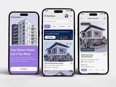 Real Estate Mobile App app design design figma design home app home finder house house rent interface mobile app mobile application mobileapp mortgage product design property finder real estate real estate app ui ui design uiux ux