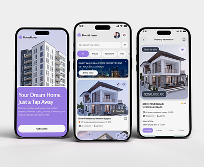 Real Estate Mobile App app design design figma design home app home finder house house rent interface mobile app mobile application mobileapp mortgage product design property finder real estate real estate app ui ui design uiux ux