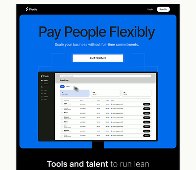 Landing Page Redesign for Flexile branding graphic design ui