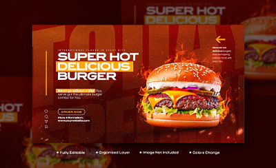 Food Menu Restaurant Social Media promotion banner menu restaurante