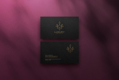 Luxury embossed business card mockup corporate identity