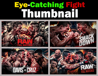 Eye-Catching Fight Thumbnail Design amazing thumbnail best thumbnail branding broshure trifold design eye caching thumbnail fight thumbnail graphic design logo most thumbnail photo editing photoshop social social media social media design social media post design thumbnail thumbnails youtube thumbnail