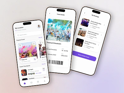 Online Event App aamamun design event event management fresh design local event mobile app design mobile app ui mobile ui online event ui uiuxdesign ux design