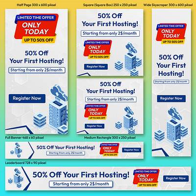 Banner Ads Design Web Hosting | 50% Off Your First Hosting! 50off ads advertise advertising banner banner ads banner design business design design banner ads google ads hosting interner limitedpromo promo site uidesign web webdesign website