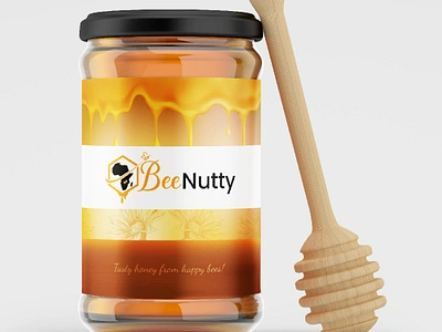 Logo Design Concept for Bee Nutty bee brand branding comb design graphic design honey honeybee identity logo vector visual