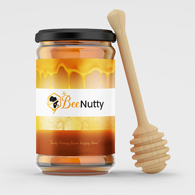 Logo Design Concept for Bee Nutty bee brand branding comb design graphic design honey honeybee identity logo vector visual