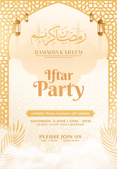 Ramadan Kareem Special food menu social media post template Psd moslem