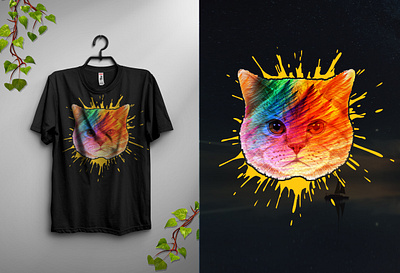 Water color T shirt Design cat t shirt cat t shirt design graphic design portfolio graphic designing graphic designs graphic desing illustration t shirt illustration t shirt design illustration tshirt nafis fuad pranto rockstar graphic t shirt designer t shirt mockup t shirts tshirt tshirt design tshirts water color t shirt water color t shirt design water color tshirt