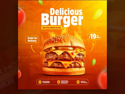 Food Menu Restaurant Social Media promotion instagram banner menu restaurante