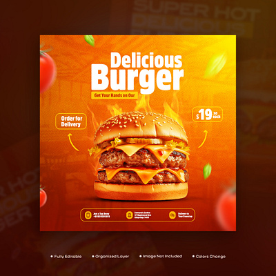 Food Menu Restaurant Social Media promotion instagram banner menu restaurante