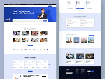 Job Platform Landing Page agency animation b2b career clean company dipa inhouse graphic design hr human resources job job portal landing page minimal modern saas startup ui web design website