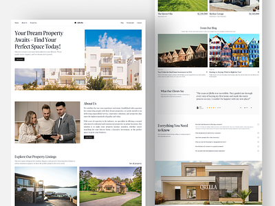 Qrella - Real Estate Landing Page agent apartement design home interface landign page property real estate real estate agency real estate landing page residence ui ui design ux web web design