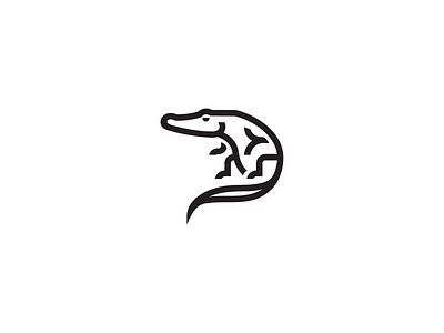 Minimalist Croc abstract logo aligator animal logo crocodile custom logo design environment fishing graphic design illustration line logo linear logo logo logo creation minimal logo minimalism nature logo simple logo