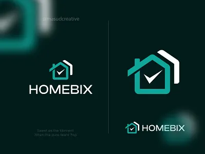 Home Hogo, Real Estate brand identity branding checkmark logo graphic designer home home brand mark home logo logo designer minimalist logo real estate logo simple home logo