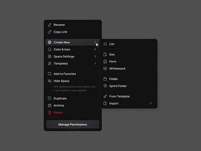 Menu / Dark Mode clean component dark mode dark ui dropdown menu halal lab icon pack icon set iconography icons interface menu navigation ui ui design user experience ux web app