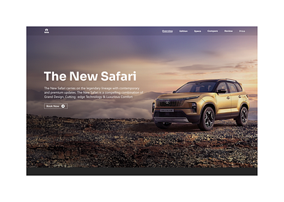 Safari - Landing page design figma photography ui