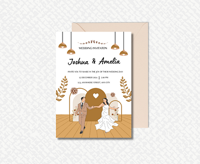 Rustic Theme Wedding Invitation Card graphic design invitation rustic wedding