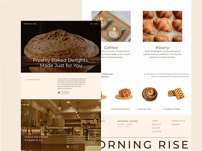 Morning Rise - Bakery Web Design bakery cheackout loading animation pastry ui web design