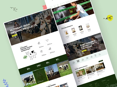 Farm Website Home Page agriculture agro animals country countrylife cow design farm farmer farmhouse farming farmlife figma harvest landing love nature organic photography tractor